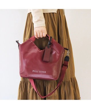 PELLE BORSA 2WAYハンドバッグ Cheers チアーズ 5204 マルーン