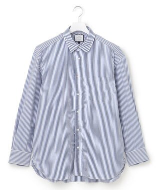 J.PRESS YORK STREET 【UNISEX】タイプライターストライプ シャツ ブルー系1