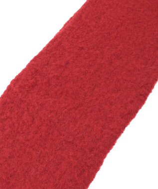 earth music&ecology ループヤーンフリンジマフラー Red