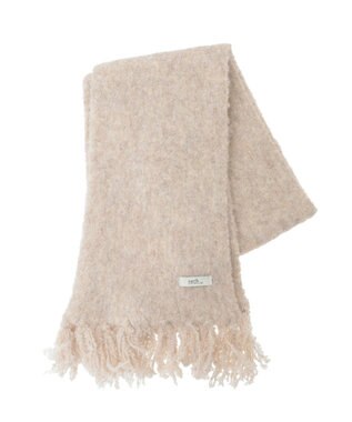 earth music&ecology ループヤーンフリンジマフラー Pink Beige