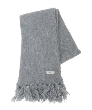 earth music&ecology ループヤーンフリンジマフラー Gray