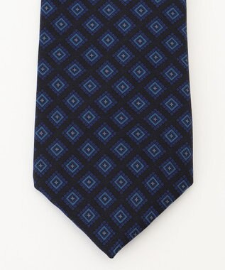 J.PRESS MEN オーバーダイ小紋ハンドプリント ネクタイ ネイビー系5