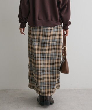 CRAFT STANDARD BOUTIQUE フロントプリーツスカート Check Gray