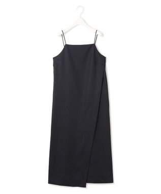 ICB 【洗える】リヨセルスパンサテン キャミソールワンピース ネイビー系