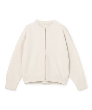 UNFILO ウールミルド ZIPニットブルゾン グレージュ