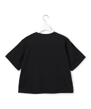 ICB クロップド ロゴTEE（フォトプリント） ブラック
