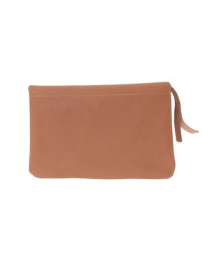 genten サステナブル巾着Ⅱ 貴重品ポーチ キャメル