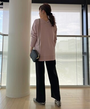 UNFILO L イージーパンツ ストレート ブラック系