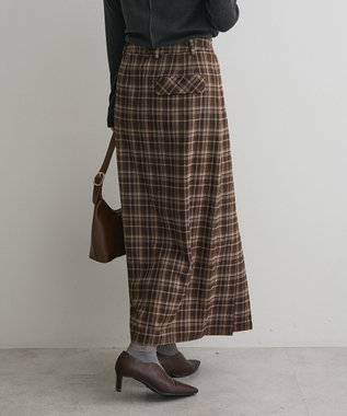 CRAFT STANDARD BOUTIQUE フロントプリーツスカート Check Brown