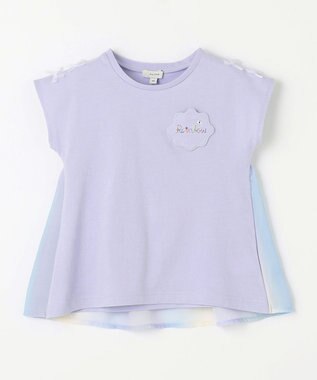 ANY KIDS バックシャン Tシャツ サックスブルー×レインボー