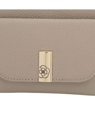 CLATHAS エクセ 外ボックス二つ折り財布 ベージュ
