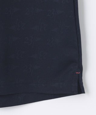 23区GOLF 【WOMEN】フラッグロゴジャガード ポロシャツ ネイビー系