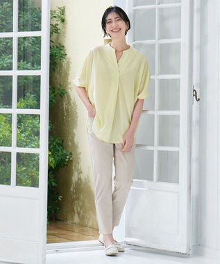 ANY タックスリーブブラウス ライム