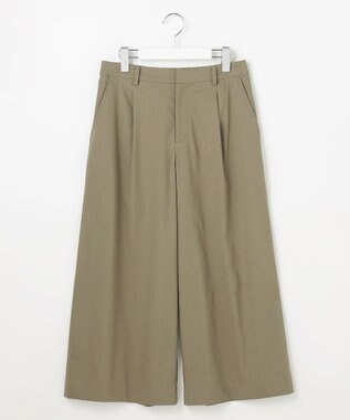 J.PRESS LADIES 【人気素材】セルロースリネンストレッチ クロップド パンツ カーキ系