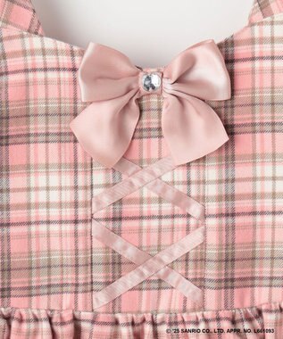 ANY KIDS 【マイメロディ＆クロミ×ANY KIDS】チェック ジャンパースカート ピンクチェック×マイメロディ