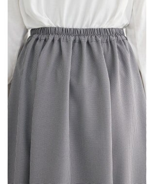 Green Parks 〈選べるきれシル〉柄フレアロング丈スカート Hounds Tooth