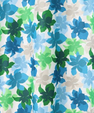 23区GOLF 【MEN】【キングサイズ/UVカット】草花柄プリントポロシャツ パイングリーン系5