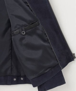 JOSEPH ABBOUD 【キングサイズ・スプリングレザー/スウェード】ゴートスウェード シングル ライダース ネイビー系