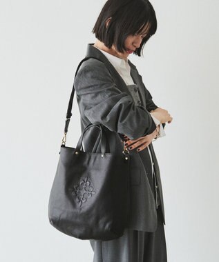 russet ソフトレザー 2WAYトートバッグ(CE-1611) Black