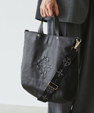 russet ソフトレザー 2WAYトートバッグ(CE-1611) Black