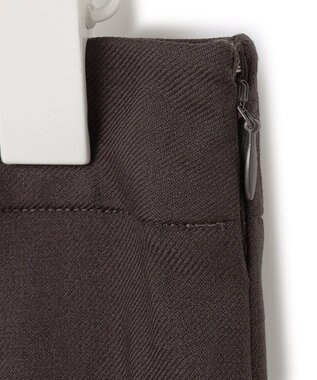 ICB L 【洗える】プロヴィスウールツイル  タイトスカート チャコール系