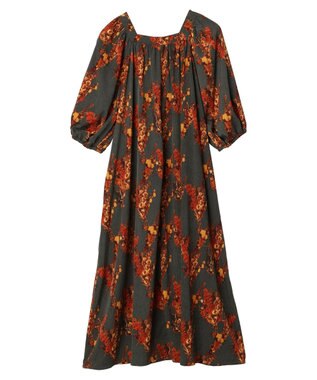 Green Parks ■ＥＳＣＡＲ　アートフラワーｐｔワンピース Charcoal Gray