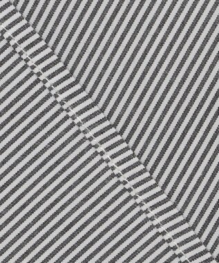 UNFILO ギャザーオーバーブラウス モノトーンストライプ