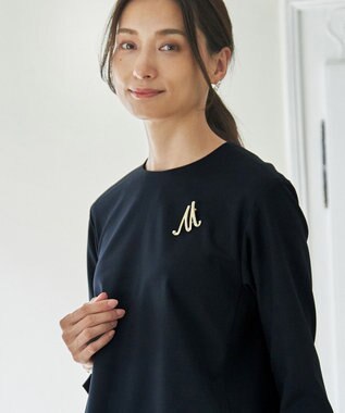 ANY パールイニシャルブローチ M