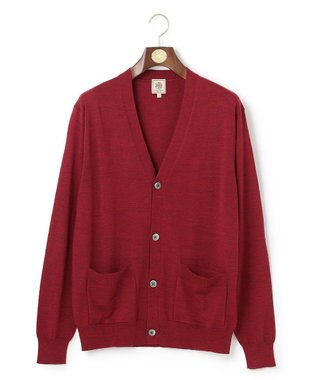 J.PRESS MEN Ｖネックカーディガン レッド系