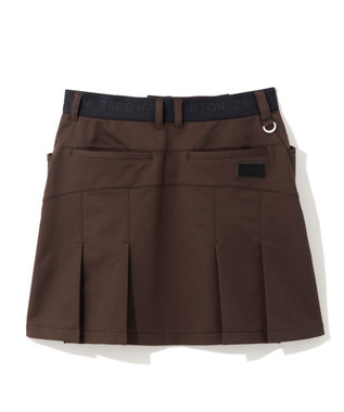 ZERO HALLIBURTON 【防透け加工】アンチシースルースカート 82751 洗濯可能 撥水 ストレッチ素材 ゴルフ ZHG-W11b ブラウン