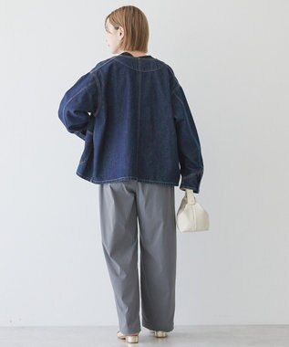 AMERICAN HOLIC ノーカラーデニムカバーオール One Wash