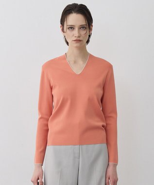 ICB L シンセティックフルニードル Vネックニット