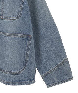 AMERICAN HOLIC ノーカラーデニムカバーオール Light Indigo