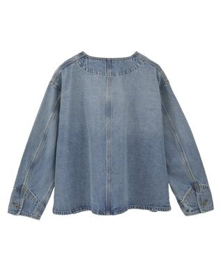 AMERICAN HOLIC ノーカラーデニムカバーオール Light Indigo