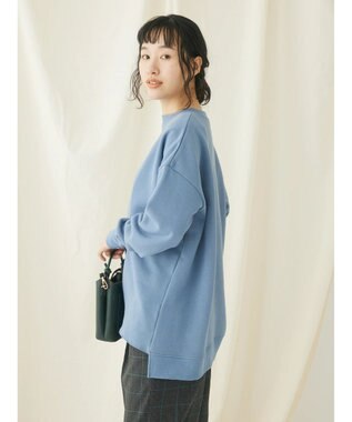 CRAFT STANDARD BOUTIQUE 裏起毛クルーネックチュニック Sax