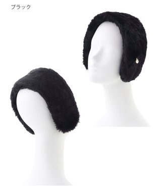 MOONBAT PAUL&JOE ACCESSOIRES(ポール&ジョー)カチューシャ イヤマフ ネコチャーム付 ブラック