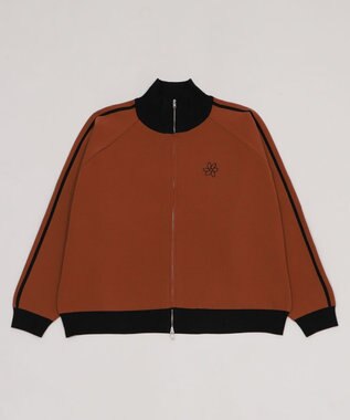 WEGO 【ユニセックス着用ITEM】ライントラックニットジャケット オレンジ