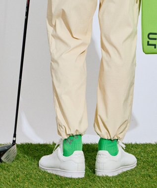 PW CIRCULUS 【撥水加工/ ストレッチ】【MEN】ベルト付 ワイドカーゴパンツ ゴルフ アイボリー系