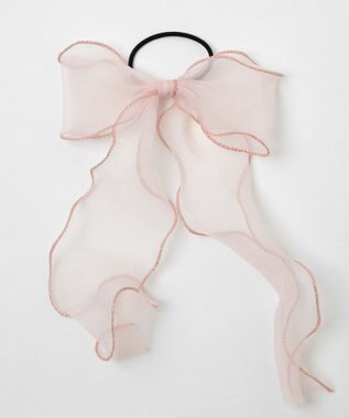 WEGO Lパイピングスケリボンゴム ピンク