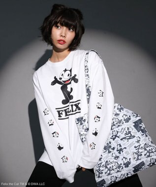 Green Parks ■ＦＥＬＩＸ　総柄ｐｔ　トートバッグ White×Black