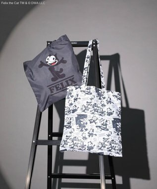 Green Parks ■ＦＥＬＩＸ　総柄ｐｔ　トートバッグ White×Black