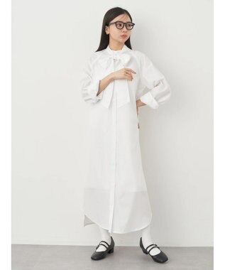 earth music&ecology ボウタイシャツワンピース