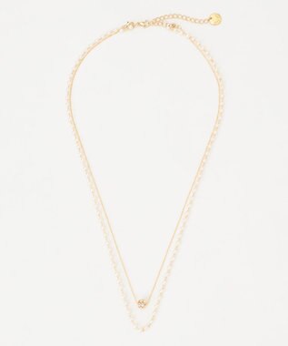 ANY SIS ロンデルパール調2連 ネックレス ライトゴールド