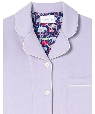 une nana cool 【綿混】ハイゲージダブルエアー 長袖開襟パジャマ MADE WITH LIBERTY FABRIC