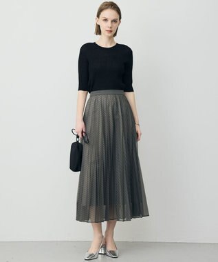 ICB カールマイヤープリーツ スカート スティールカーキ