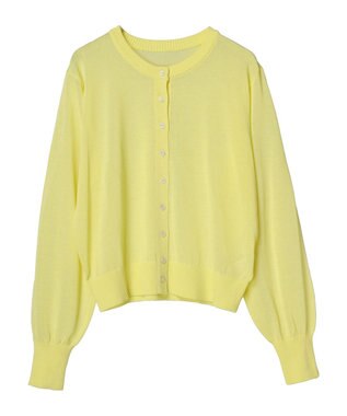 earth music&ecology シアークルーカーディガン Yellow