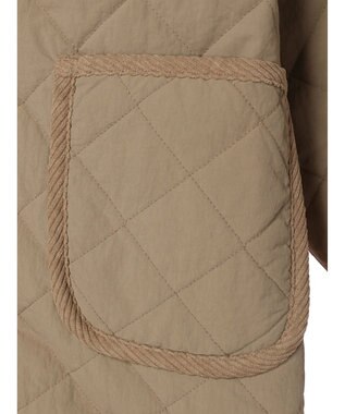 Green Parks キルティングミドル丈コート Beige