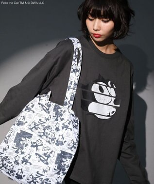 Green Parks ■ＦＥＬＩＸ　総柄ｐｔ　トートバッグ White×Black