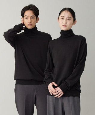 UNFILO MENS 【男女兼用】ソフトサーモ アンチピリングニット タートルネック