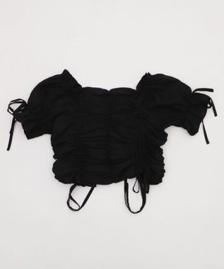 WEGO 2WAYドロストブラウス ブラック